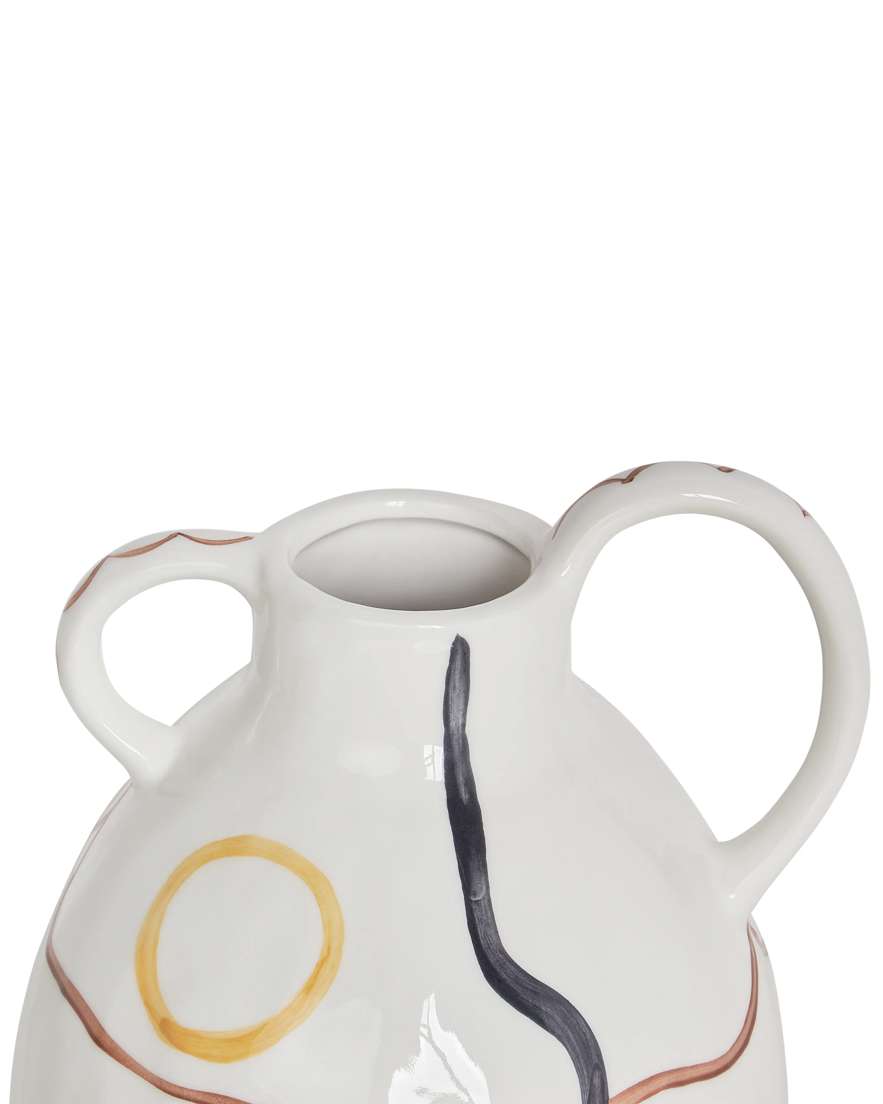Bloemenvaas DORY Steengoed 28 cm Wit