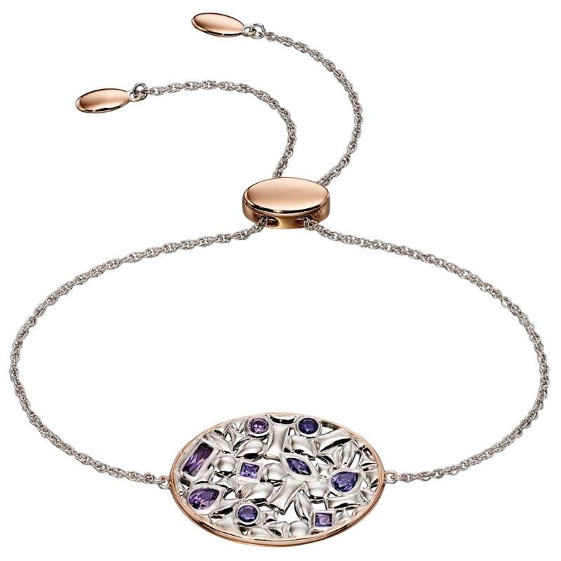bracelet améthyste en argent 925/1000