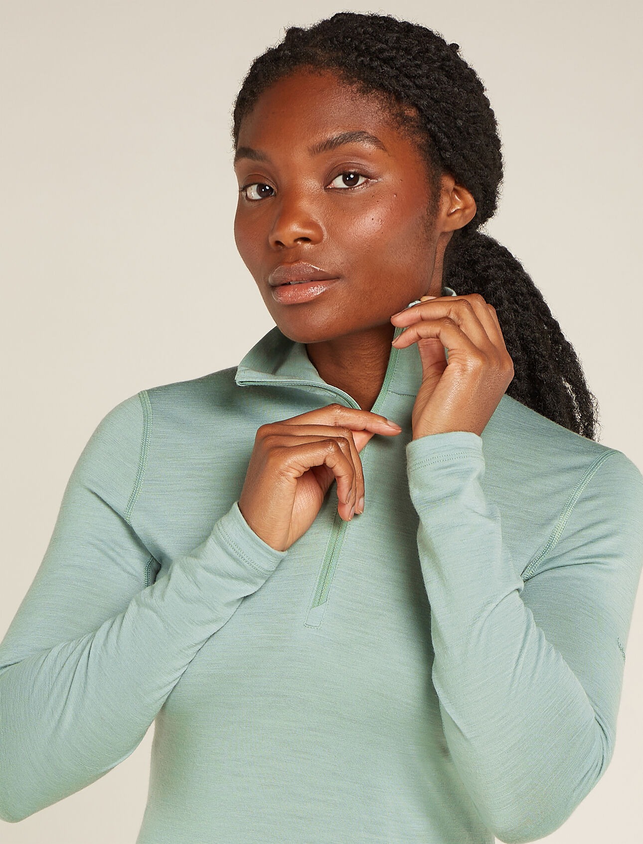 Merino 200 Oasis LS Half Zip Dame Moss