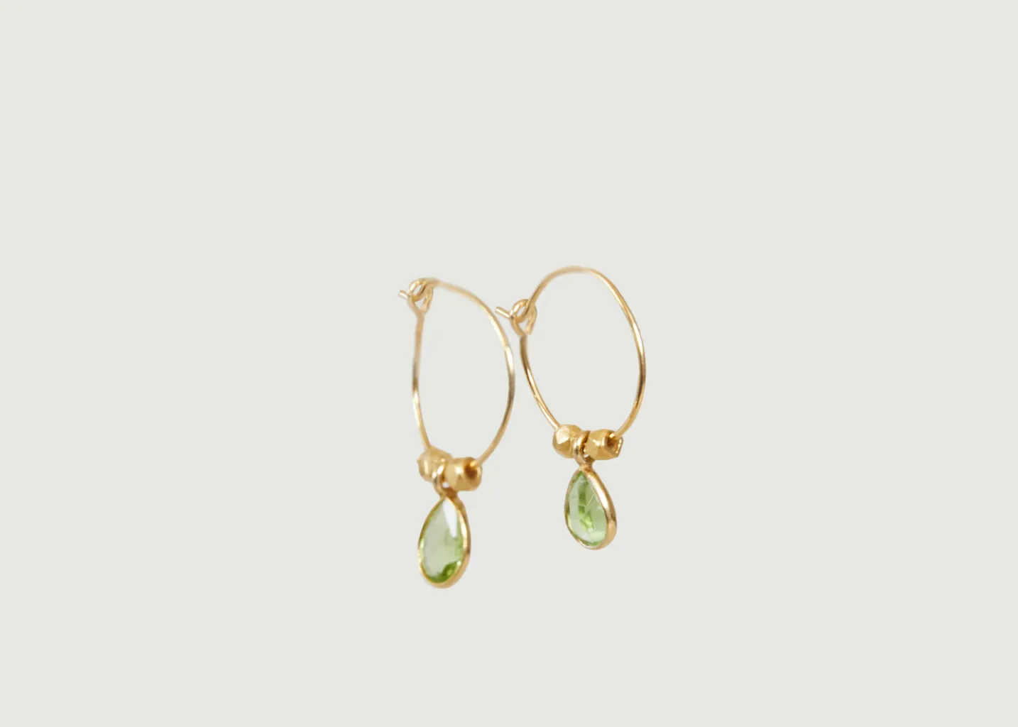 Boucles d'oreilles créoles avec péridot Mini Bindi Wildstone Paris