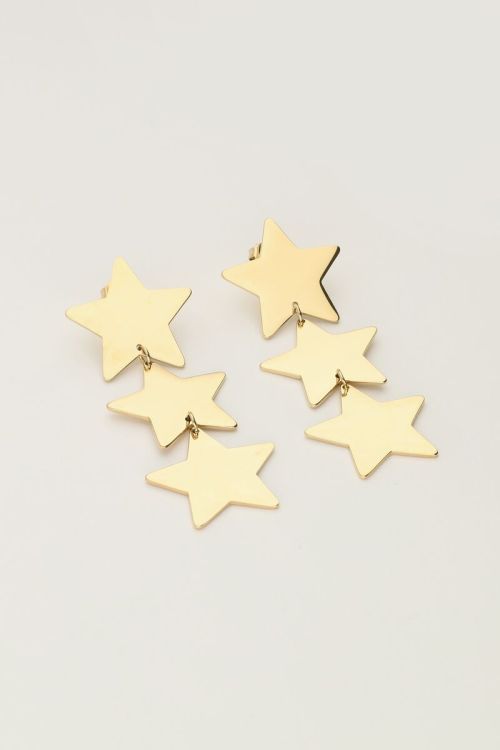 Statement oorhangers met drie sterren