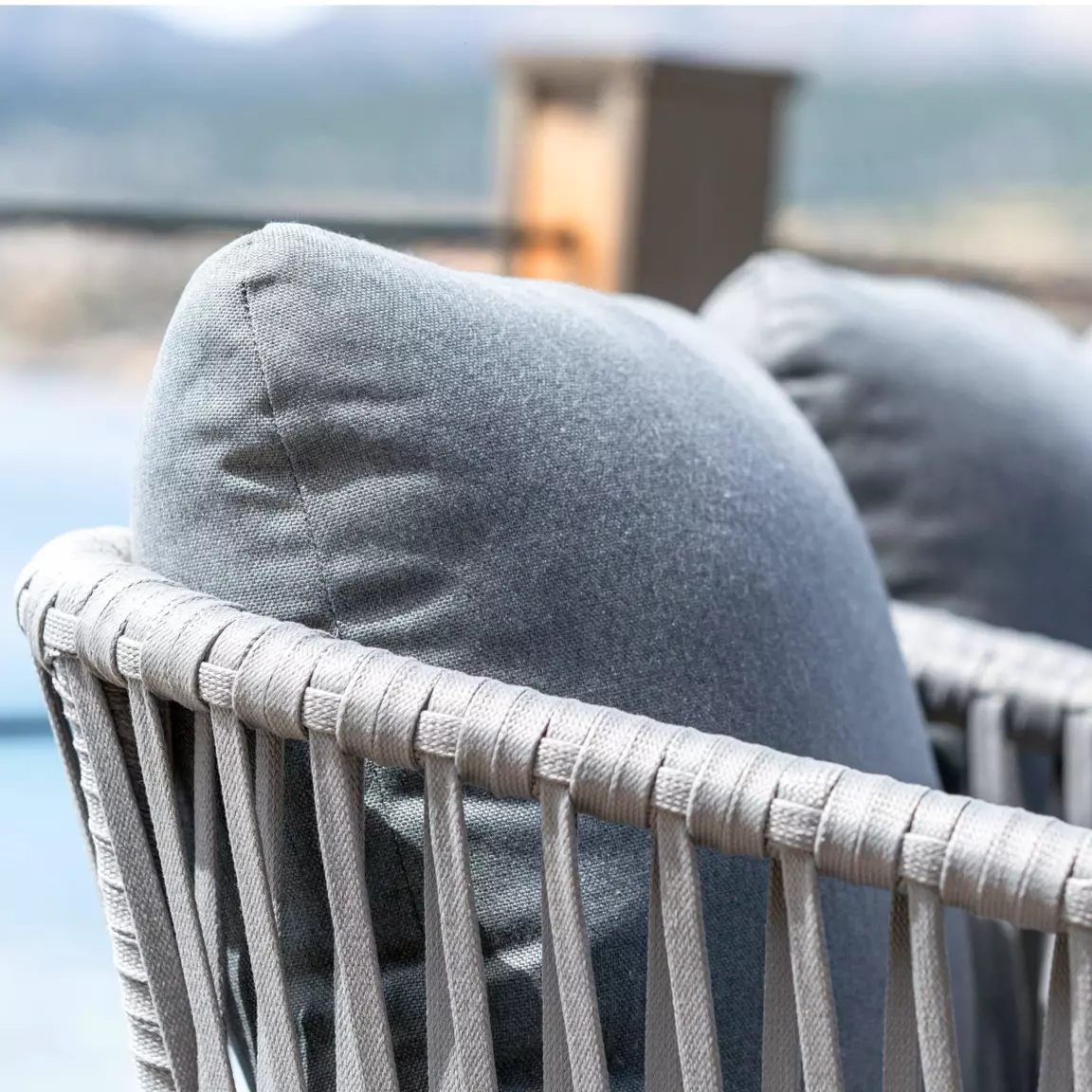 Lot de 2 fauteuils de jardin en aluminium Amalfi Gris anthracite