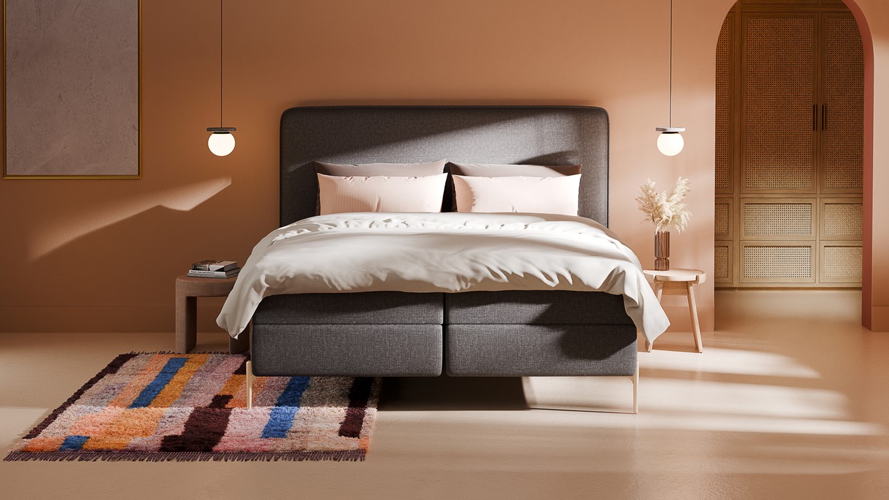Boxspring Quartz - Linen touch dark grey