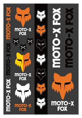 Stickers Fox Heritage Track Noir/Blanc/Orange