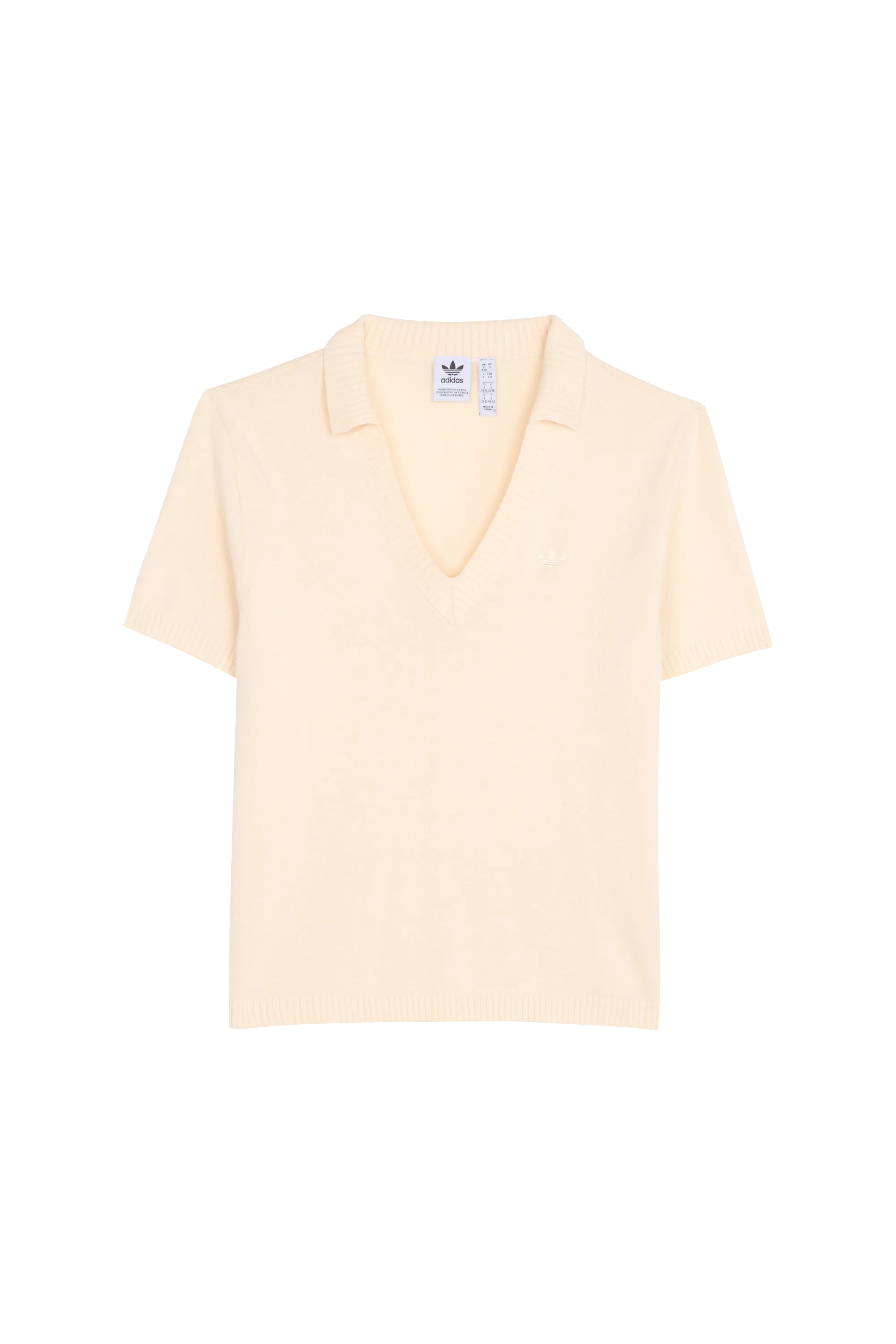 ADIDAS t-shirt KNIT OPEN POLO Beige