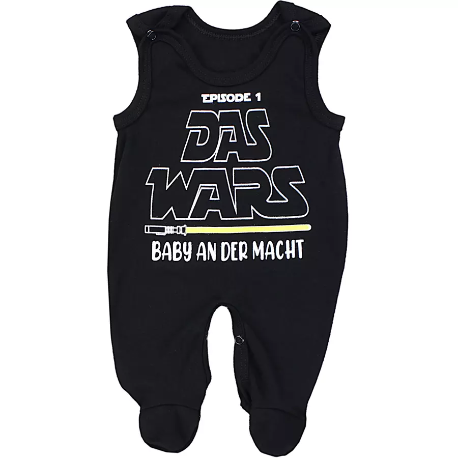 TupTam Unisex Baby Strampler mit Spruch schwarzweiß