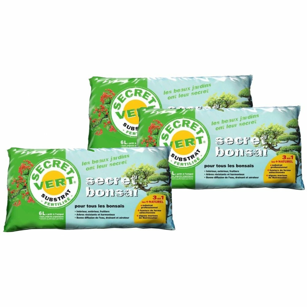 Terreau pour bonsaïs 3kg (lot de 3)