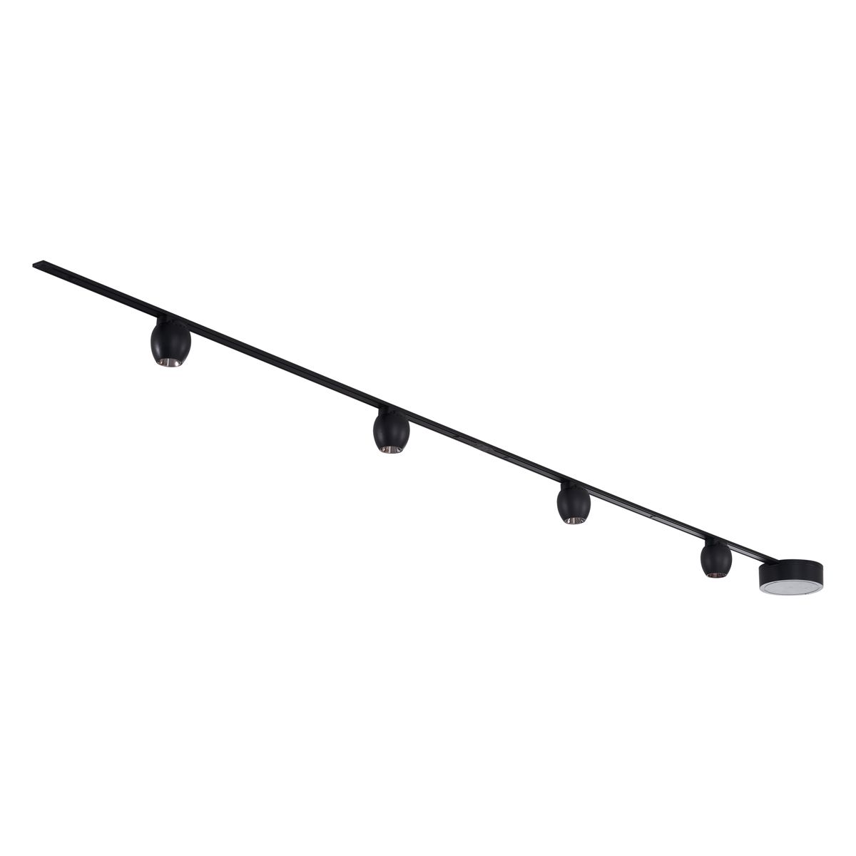 Modern railsysteem met 4 spots zwart 1-fase - Magnetic Zagaye