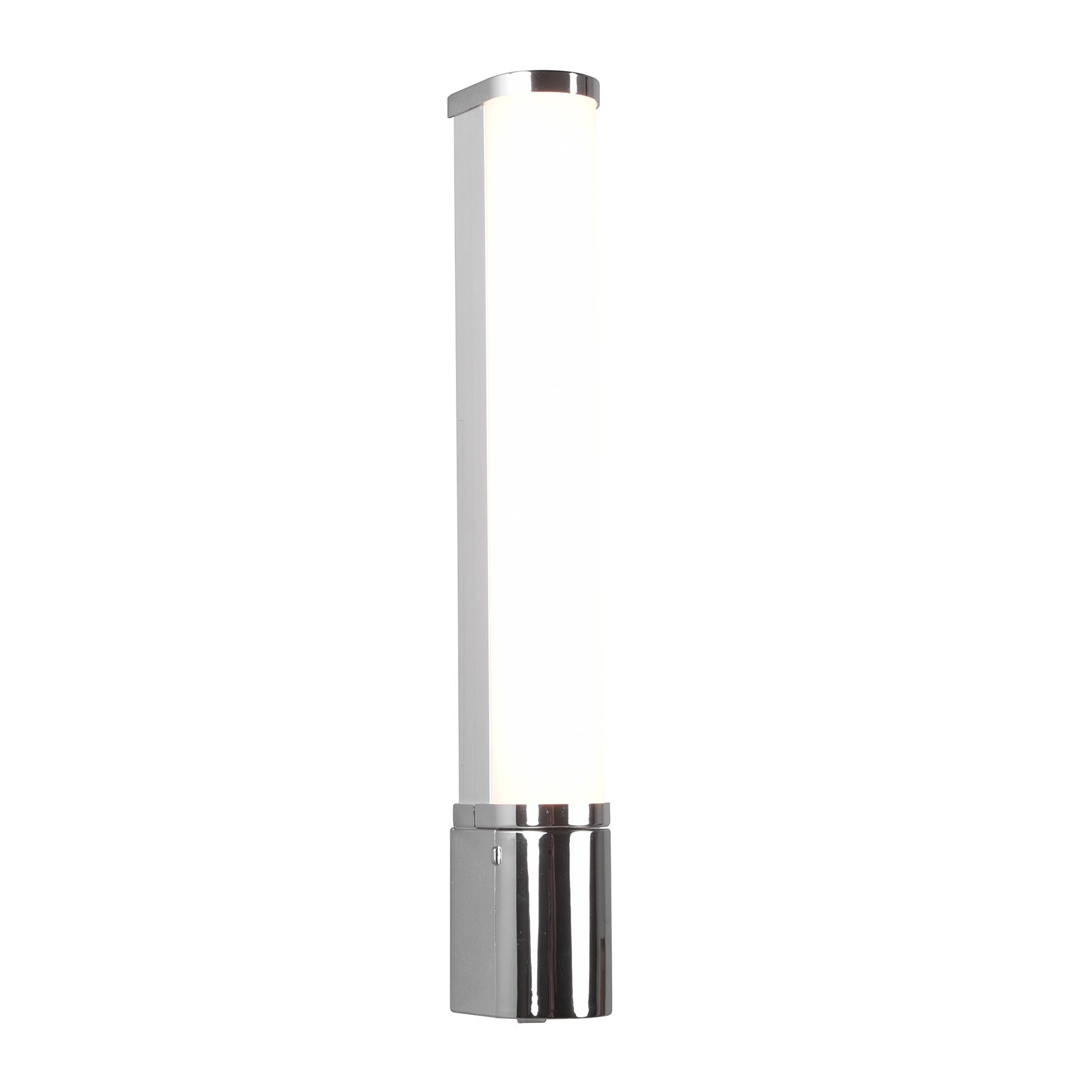 LED-Wandleuchte - weiß-chrom - mit Steckdose
