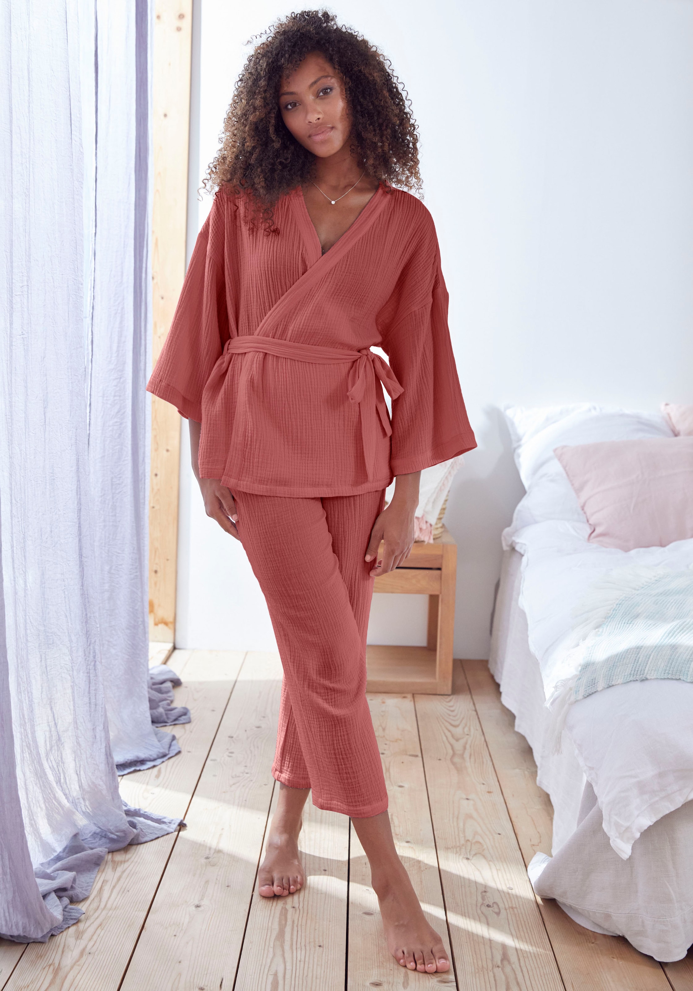 s.Oliver Culotte  aus gewebtem Musselinstoff