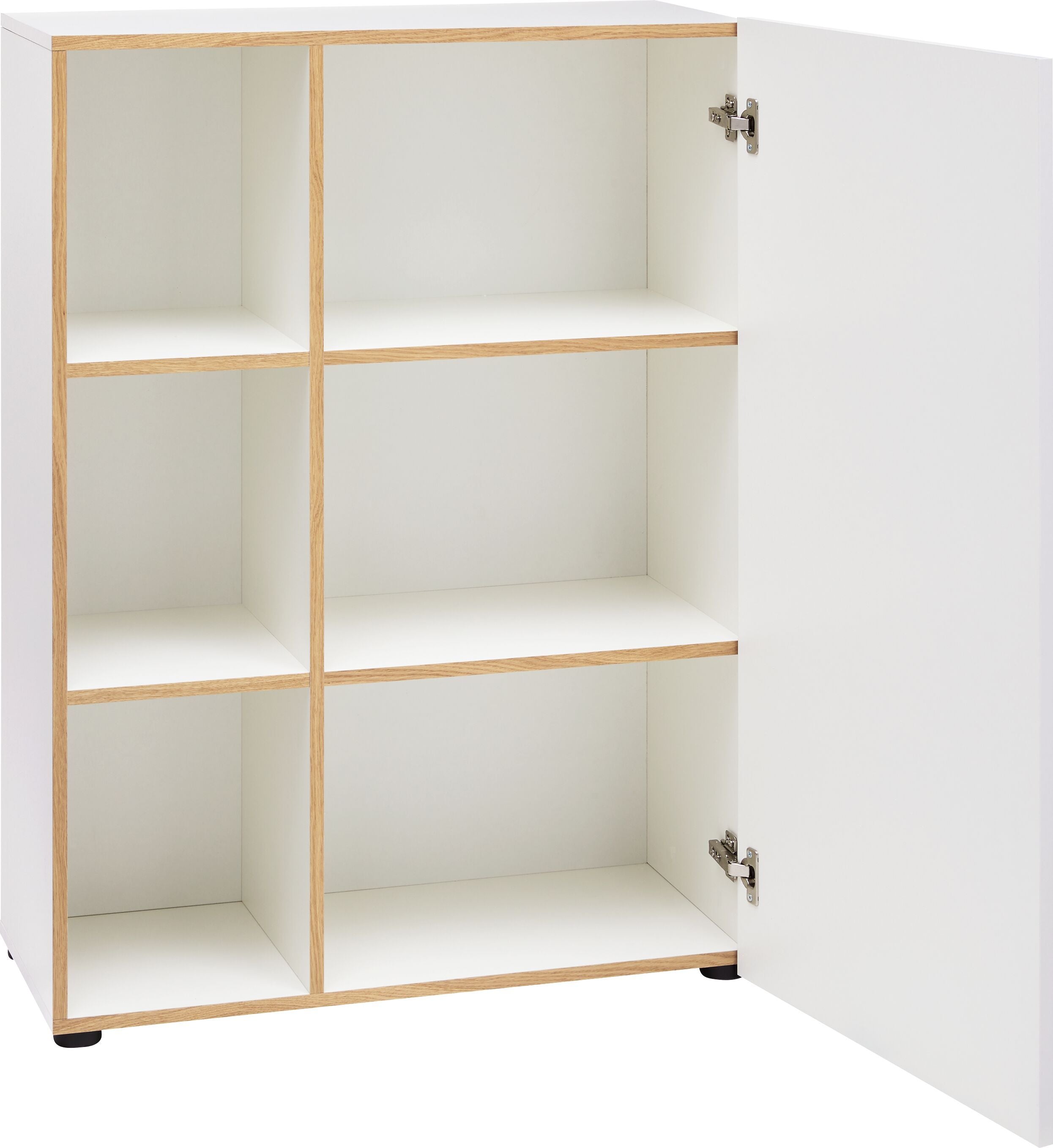 OSLO Oslo Regal - Weiss / B: 80.0 cm x T: 33.5 cm x H: 108.5 cm