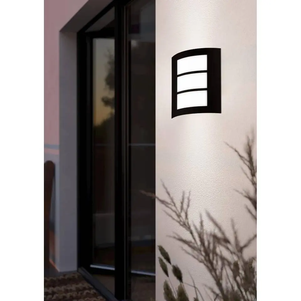 EGLO City Wandlamp - E27 - Kunststof - Zwart/Wit