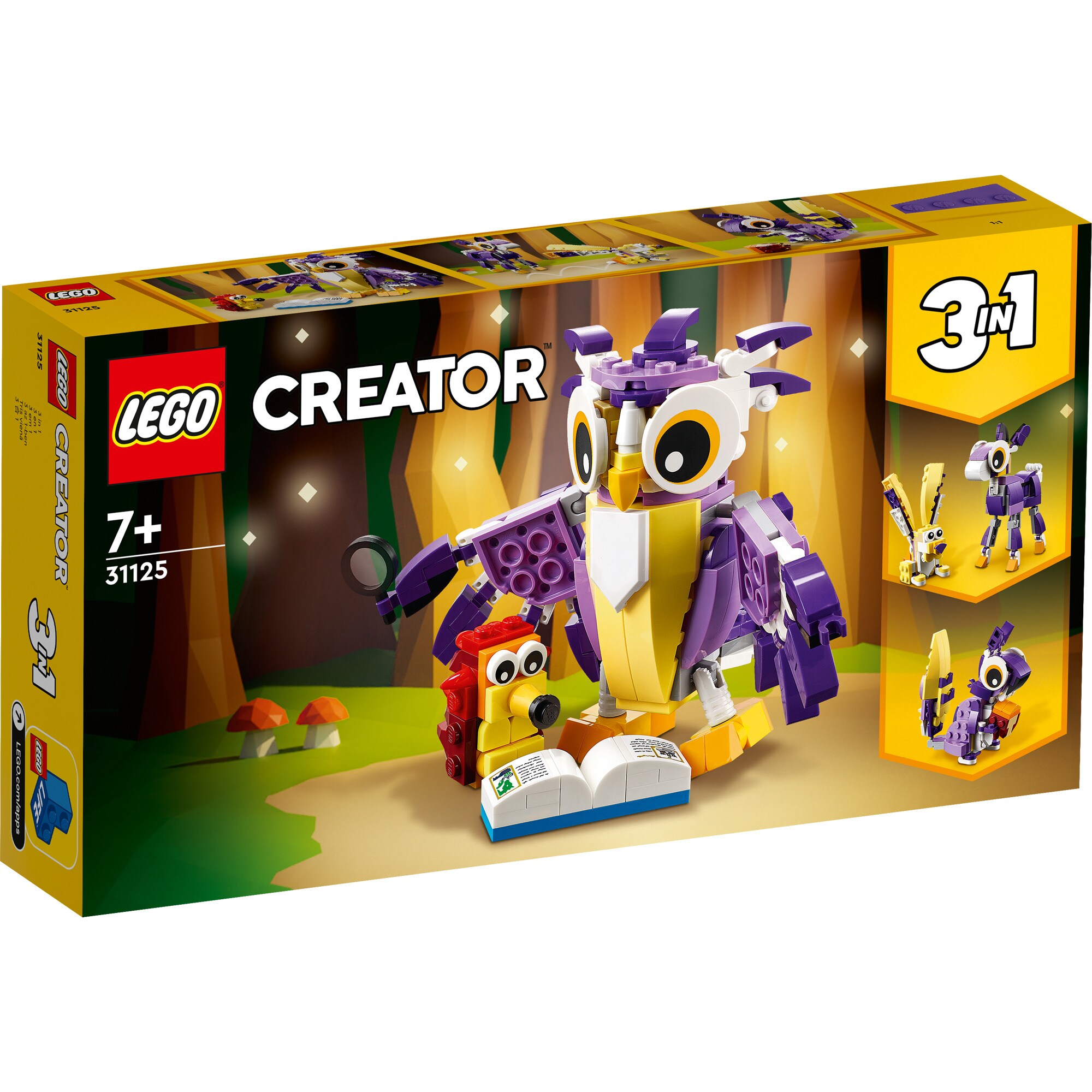 LEGO Konstruktionsspielzeug Creator 3-in-1 Wald-Fabelwesen