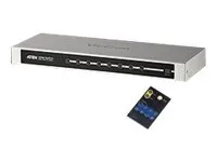 ATEN HDMI-switch med fjernbetjening, 8-vejs, HDMI 1.3b Skifter HDMI-signalet fra 8 billedkilder til 1 monitor / tv-apparat (VS0801H)