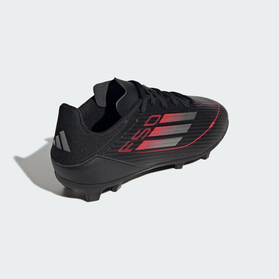 adidas F50 League FG/AG Stealth Victory - Noir/Argenté/Lucid Red Enfant