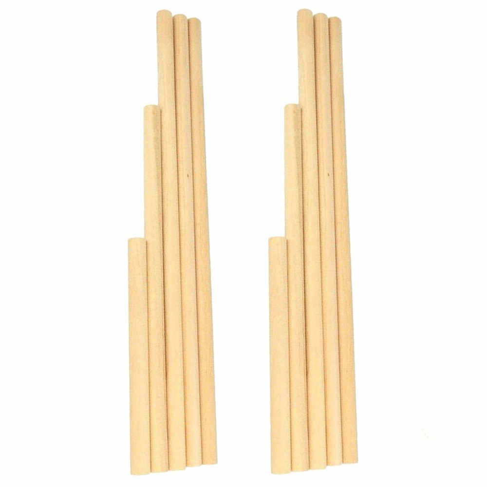 10 bâtons en bois pour macramé