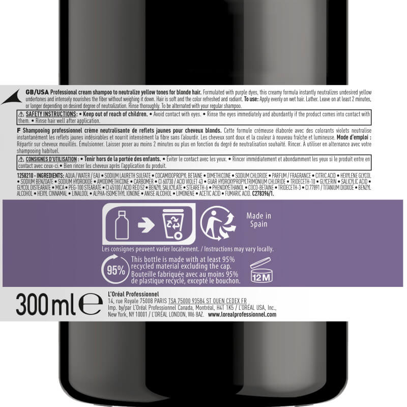 Shampooing violet Chroma Crème L'Oréal Professionnel 300ML