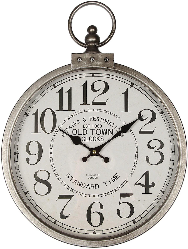 Ambiente Haus Wanduhr »Wanduhr Silber 35cm«