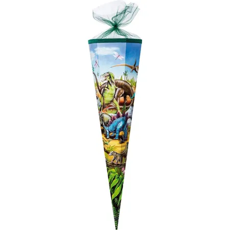 Nestler Schultüte Dinozeit mit Sound und Tüllverschluss, 6-eckig, 85cm