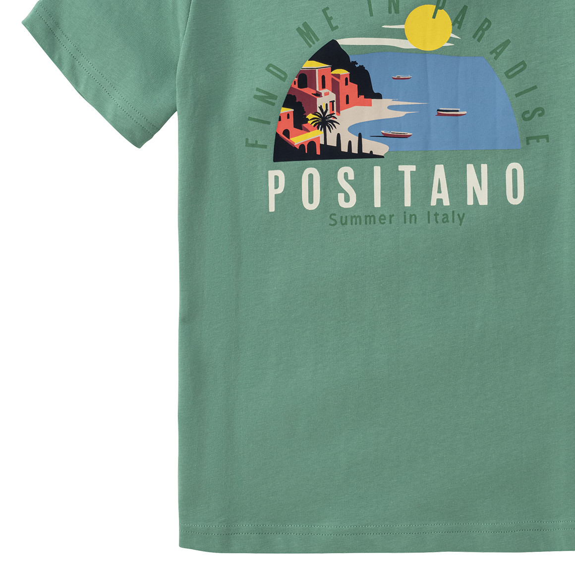 Jonas Nielsen Jungen T-Shirt mit großem Print grün