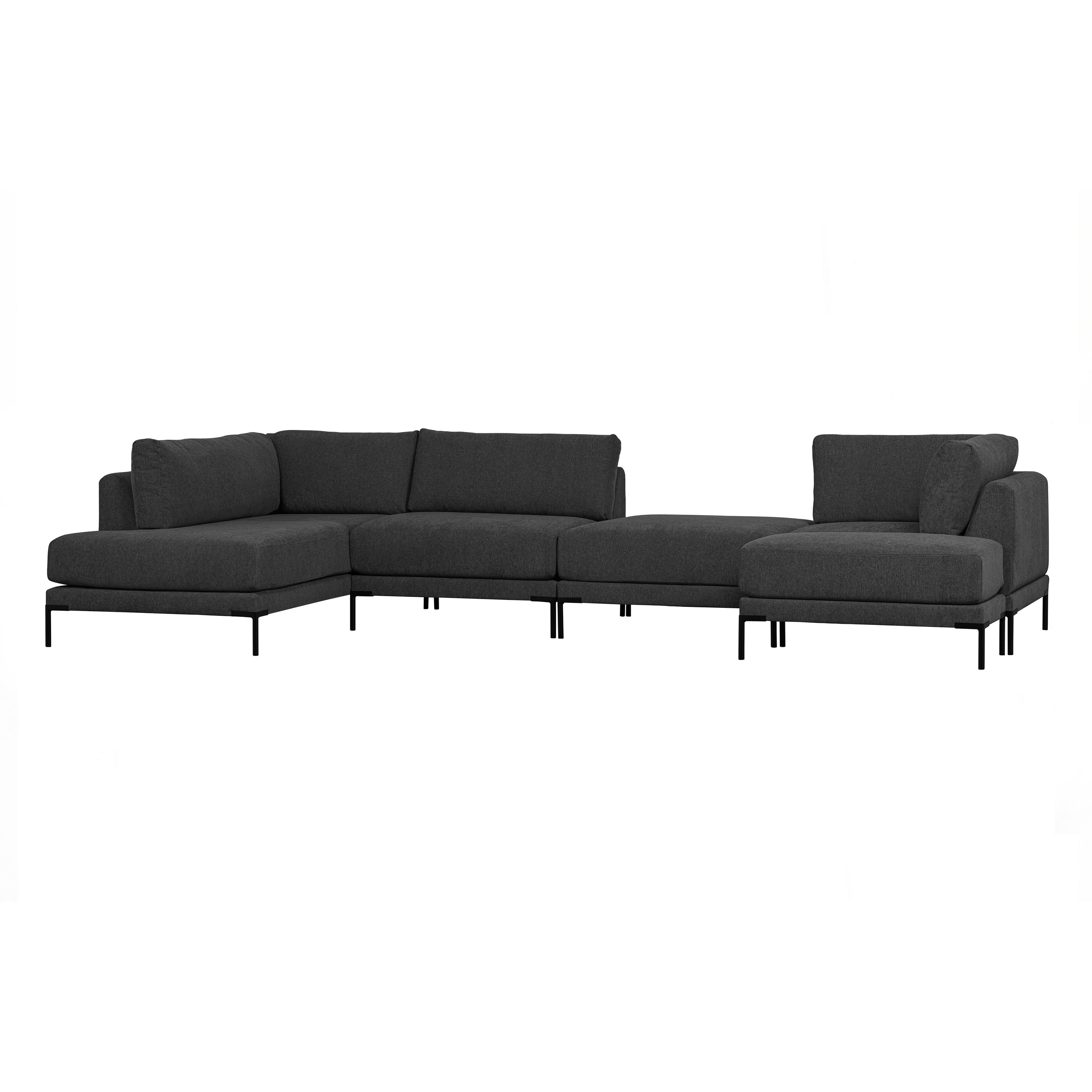 vtwonen Couple Loveseat Element - Polyester - Donkergrijs