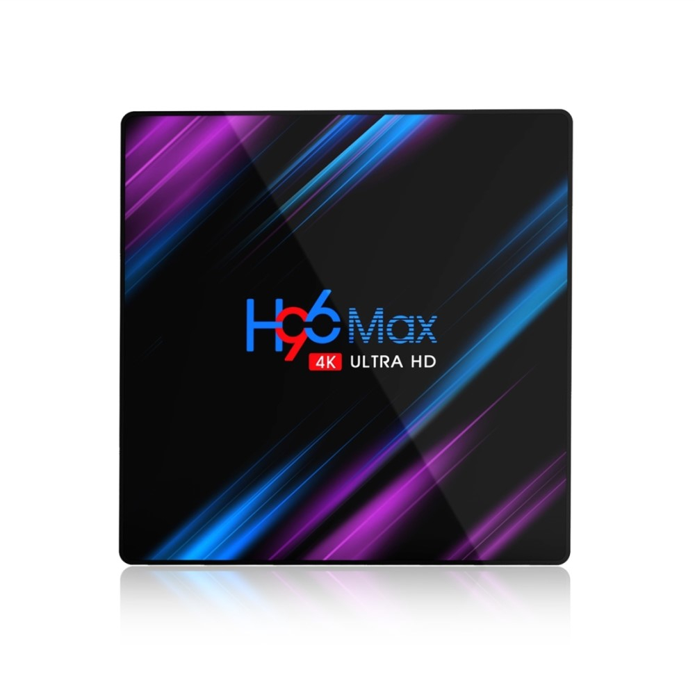 4GB RAM 4K@60Hz Android 9.0 Smart TV Box Internet WiFi Streaming (2.4GHz/5GHz) HDMI 64GB Quad Core Media Player mit Ethernet   Fernbedienung - Schwarz