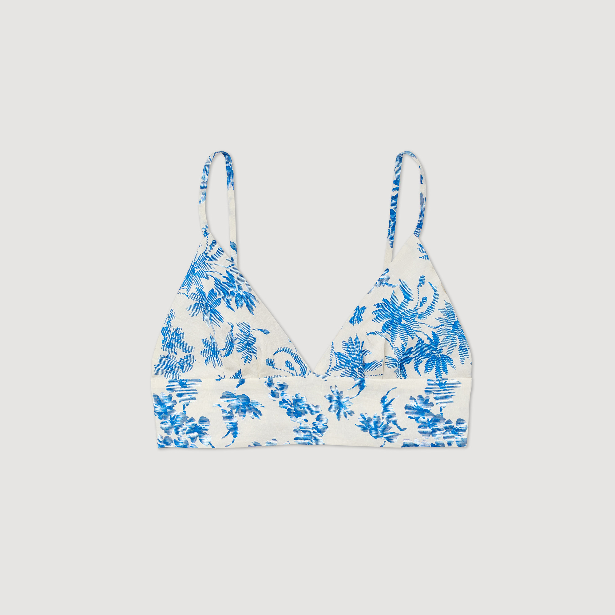 Top brassiére imprime fleuri