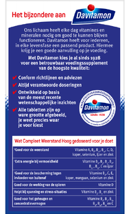 Davitamon Compleet Weerstand Hoog Gedoseerd Kauwtabletten 50KTB