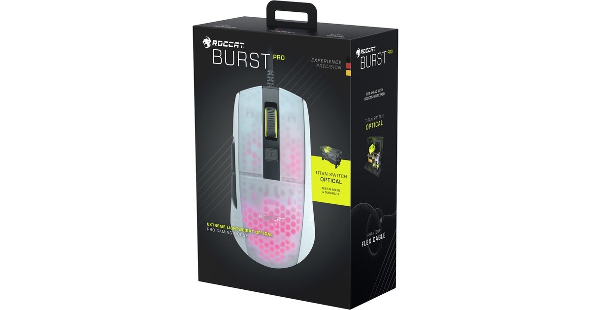RoccatBurst Pro gaming muis  (Wit, 16000 dpi)