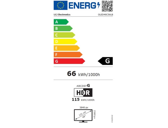 LG - TV OLED 4K 121 cm OLED48C56 Evo 2025