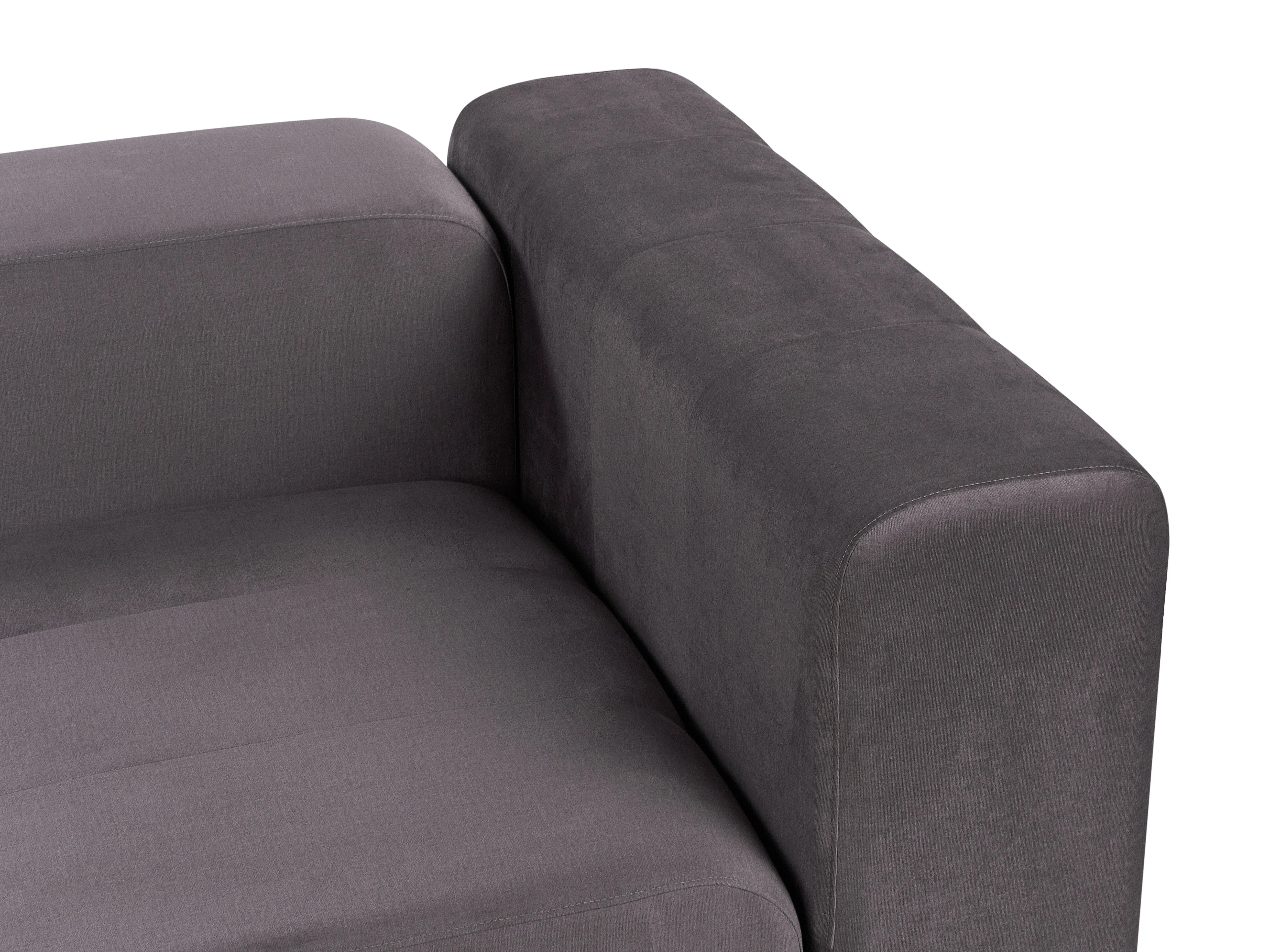 Modulaire bank 3-zits FALSTERBO Fluweel Donkergrijs