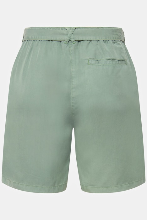 Lyocell-Shorts Rose, Jeansoptik, weites Bein, Elastikbund