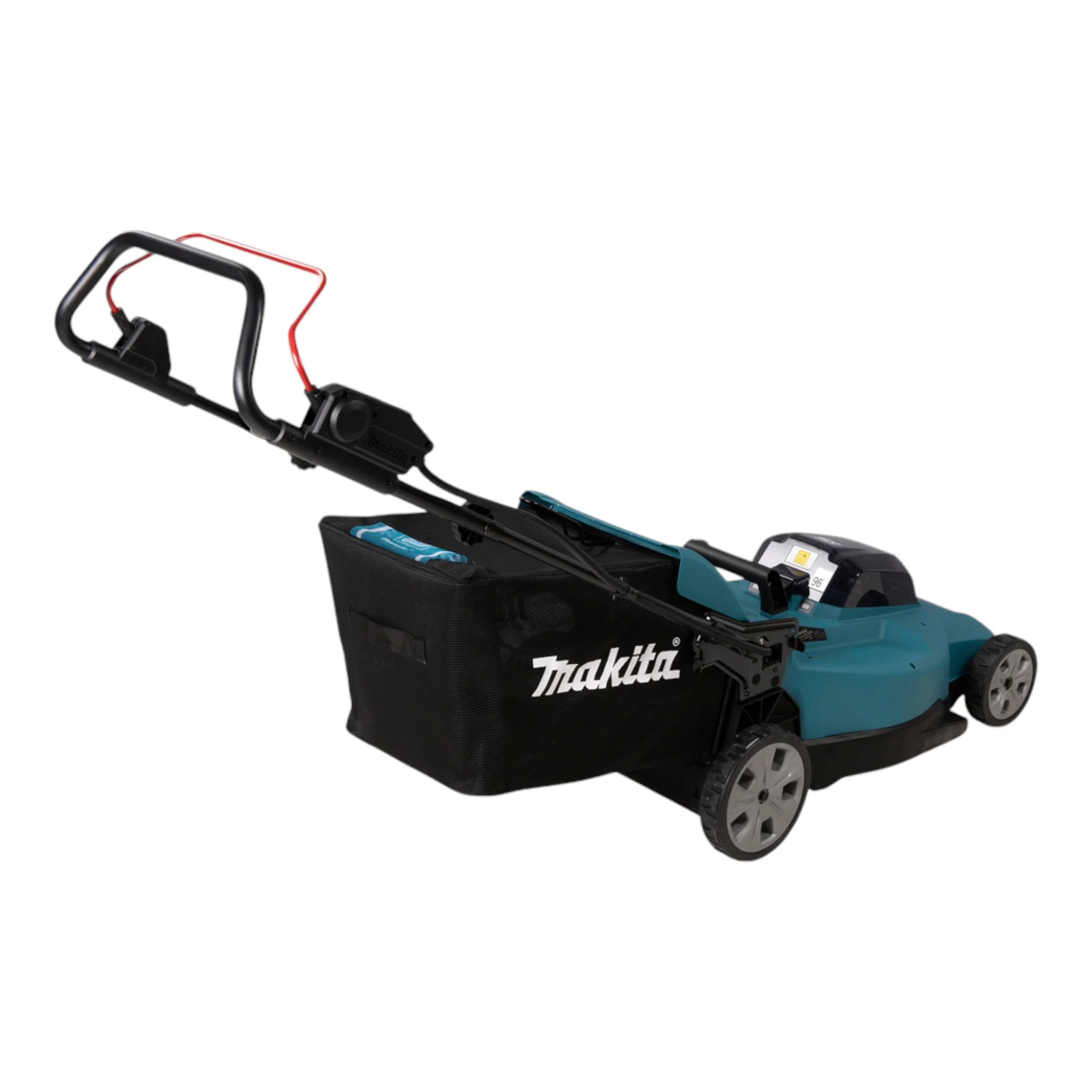 Makita DLM 538 CT4 Tondeuse à gazon sans fil 36 V ( 2x 18 V ) 530 mm + 4x batterie 5,0 Ah + chargeur