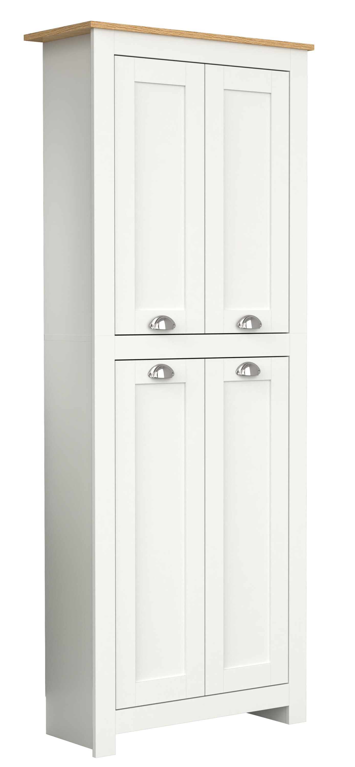 VCM Holz Dielenschrank Mehrzweckschrank Flurschrank Kleiderschrank Badmöbel Schrank Balusa