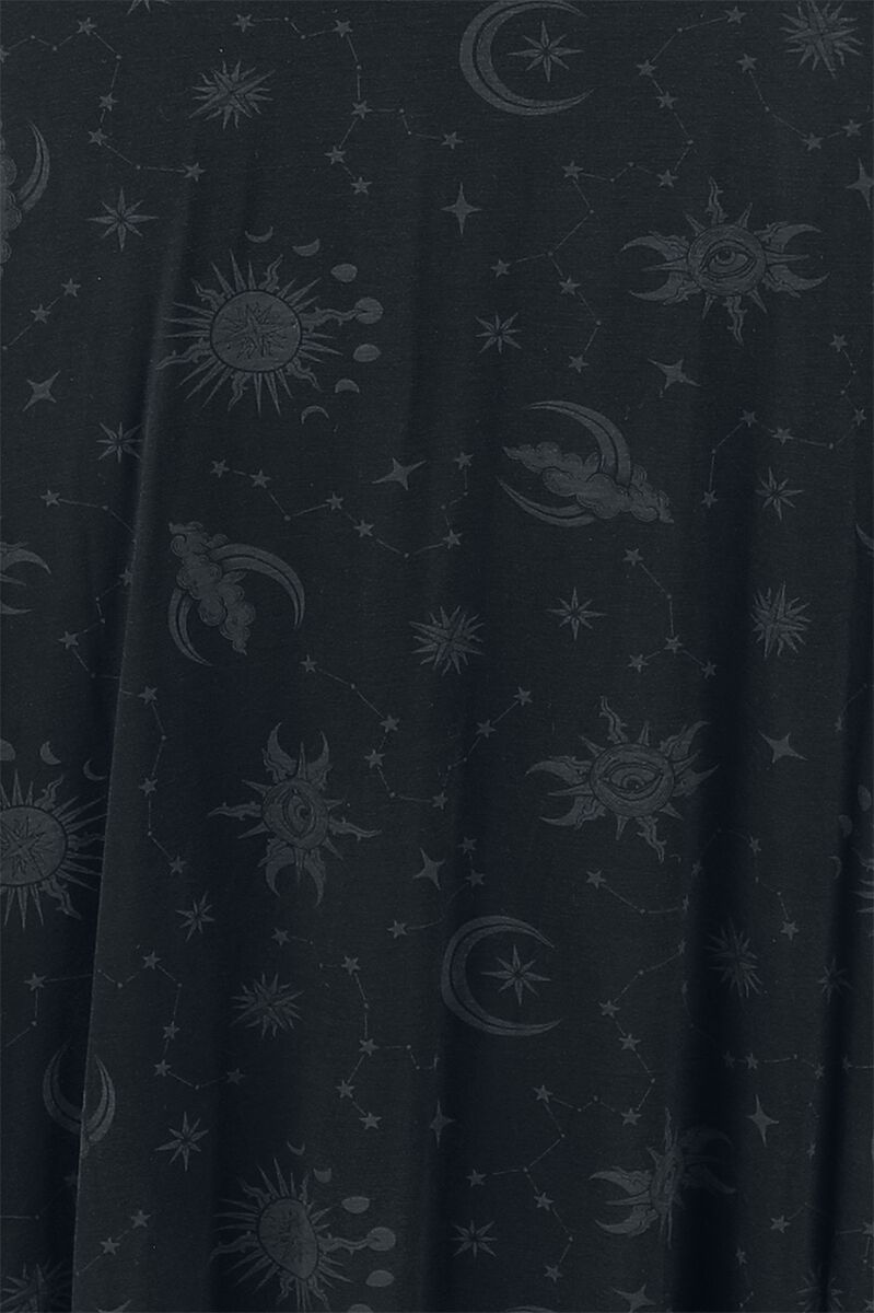 Robe Imprimé Intégral Lune & Étoiles | Gothicana by EMP Robe longue