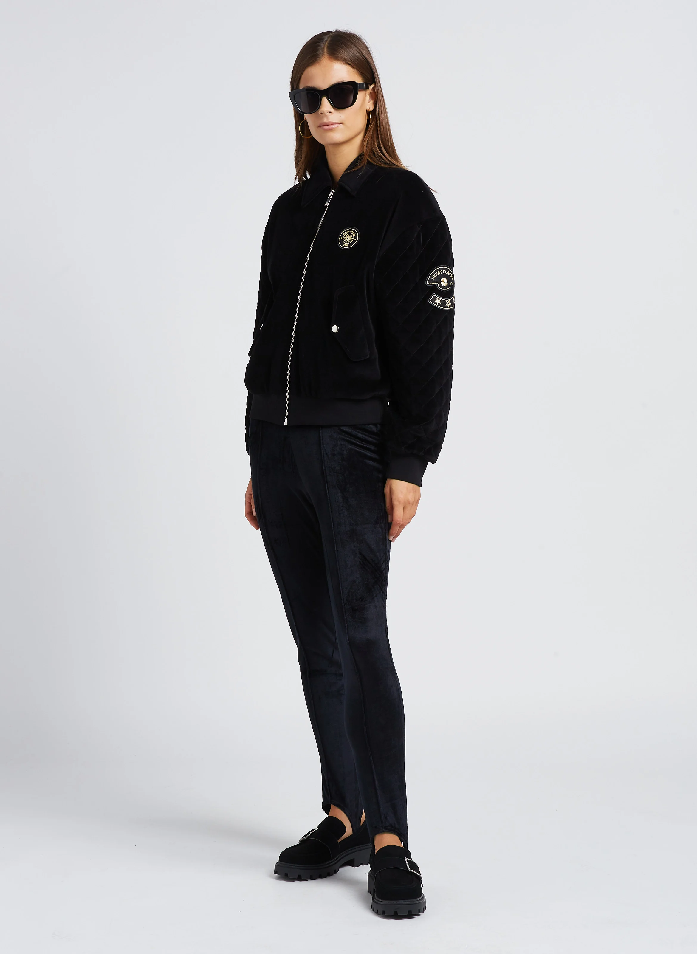 Legging fuseau taille haute en coton | Noir