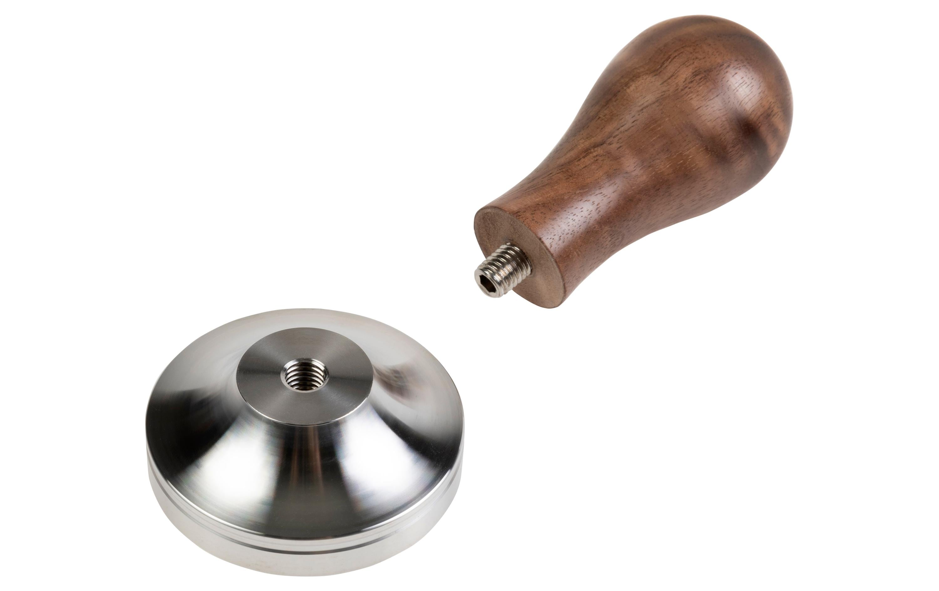 Tamper Walnuss Slim, 53 mmKaffee-Tamper zum Verdichten des Kaffeepulvers im Sieb