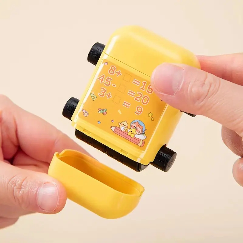 Mathematik Stempel Roller Mathe Rechenaufgabe Rollstempel Grundschul Kinder Lernspiel Addition / Subtraktion