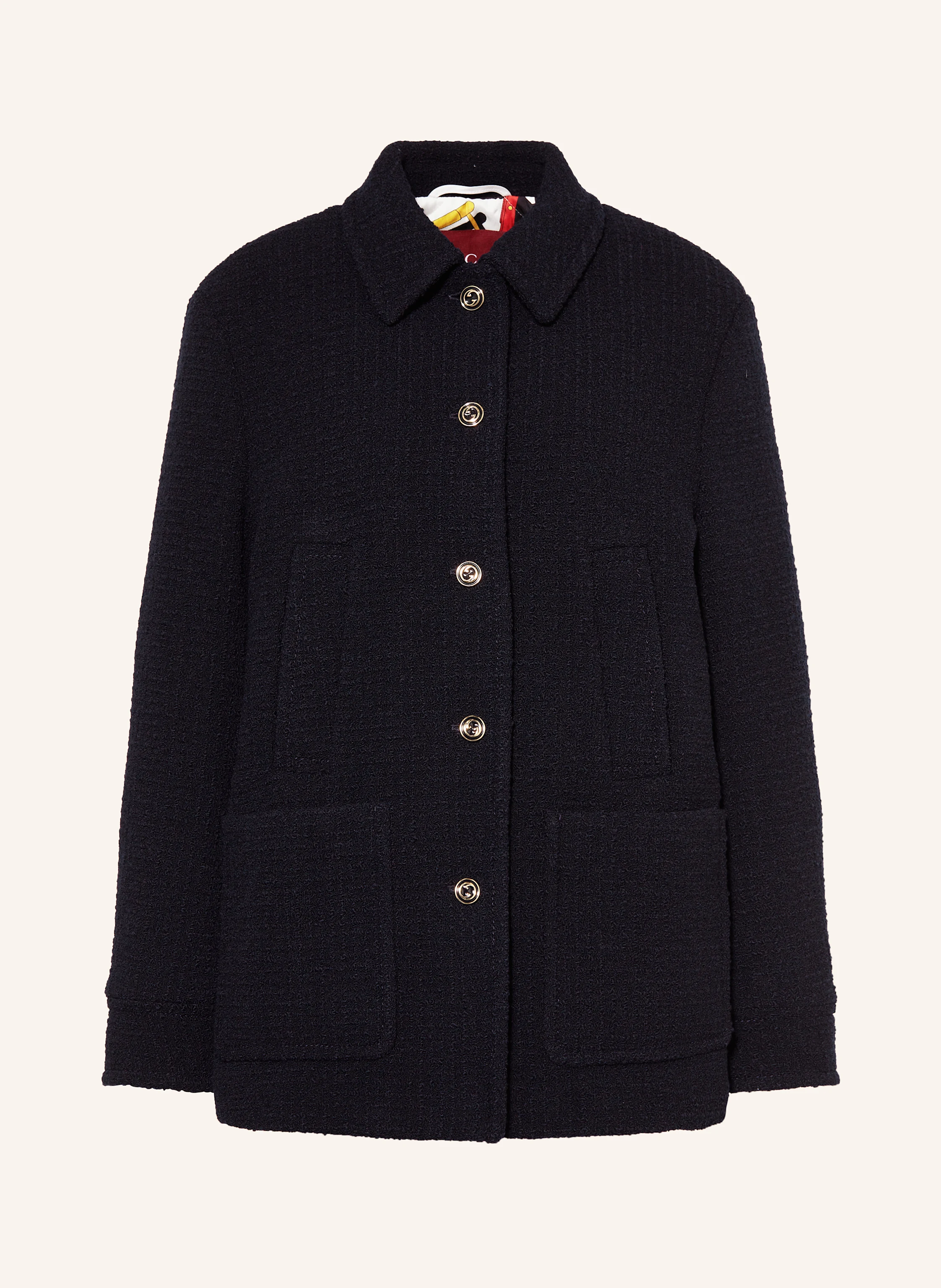 GUCCI Bouclé-Jacke DAMIER