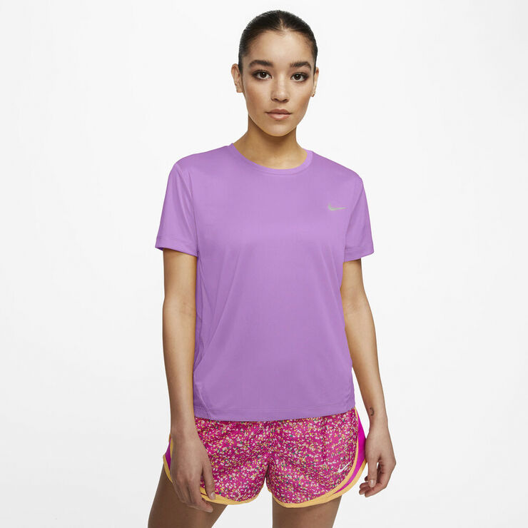 Nike Dri Fit Miler T Shirt Lilla