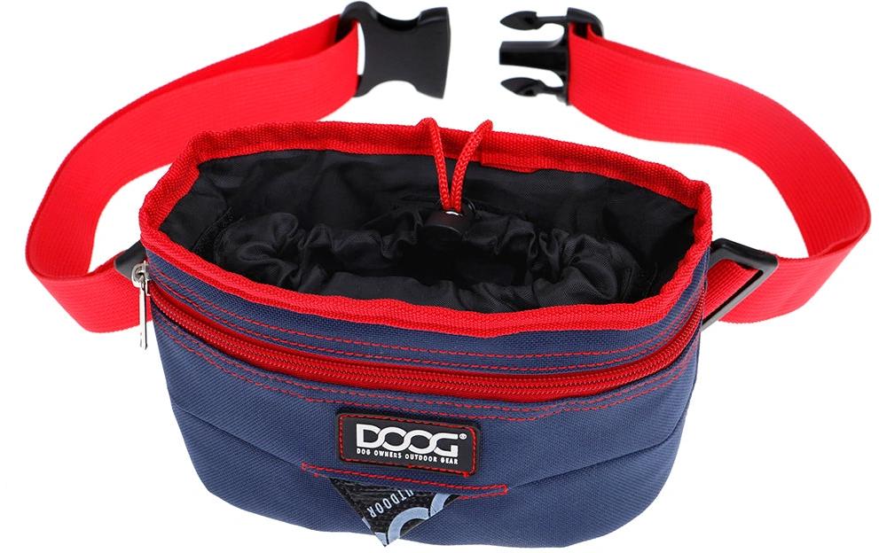 Treat Pouch L Navy / RotHochwertiger Leckerlibeutel mit herausnehmbarem Innenfutter