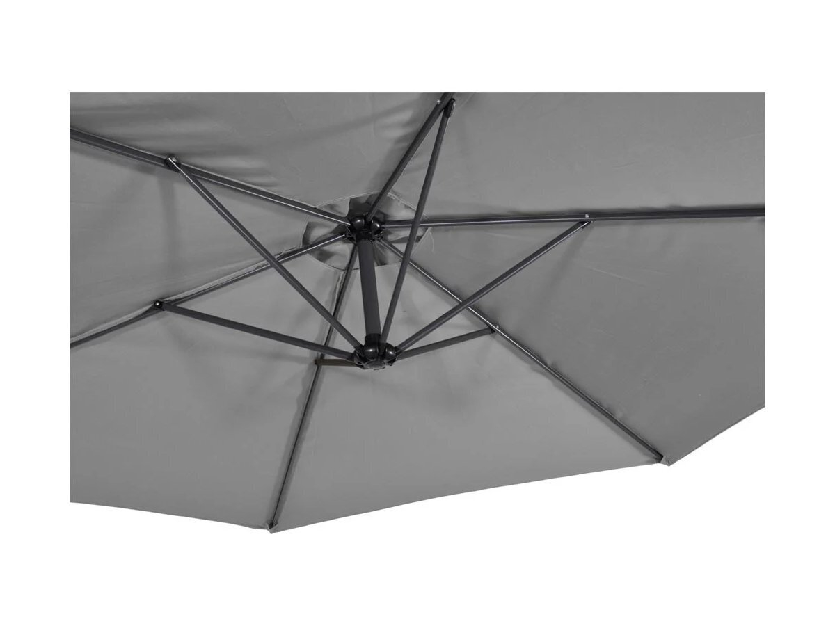 Lesli Living Gemini 300 cm zweefparasol - Grey