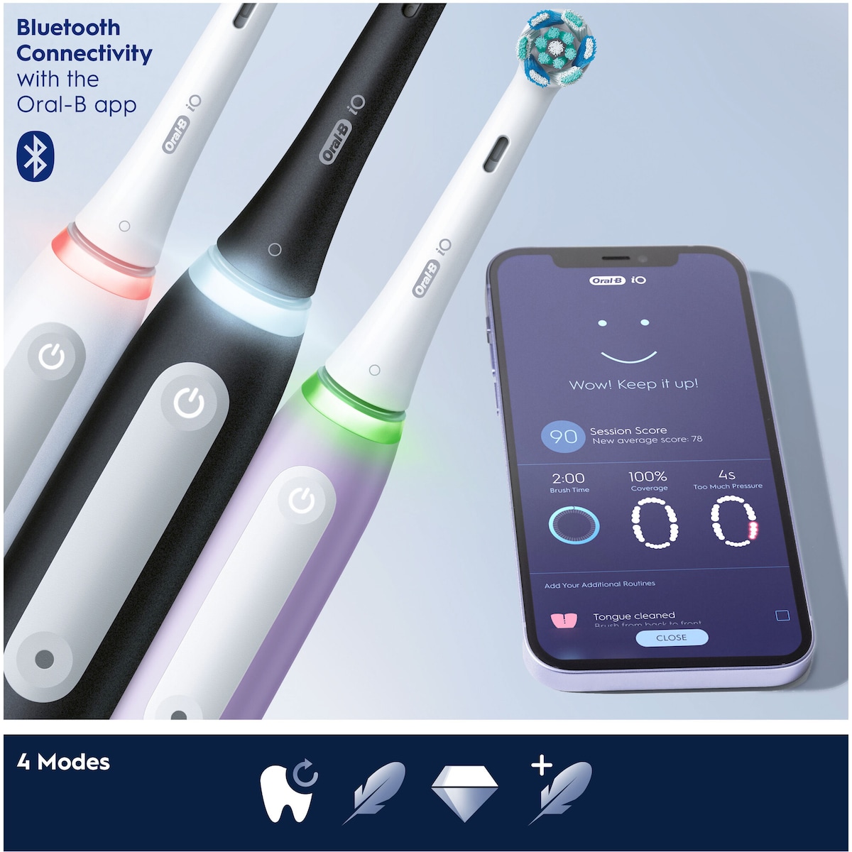 Oral-B iO 4s elektrisk tannbørste 414902 (matt sort)