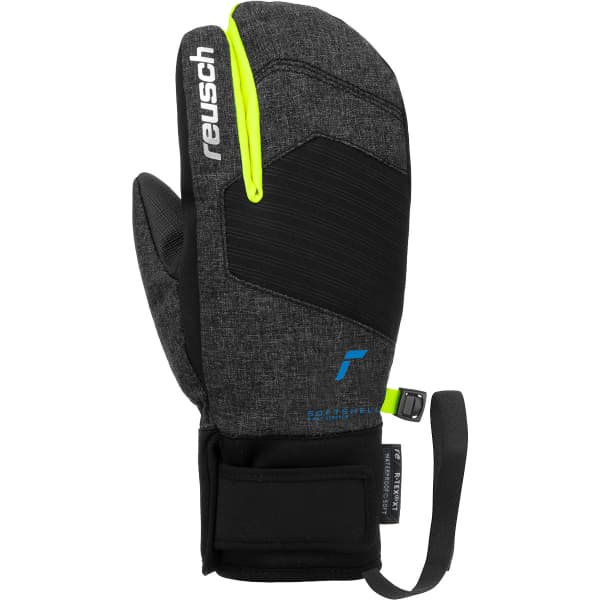 Gant de ski REUSCH SIMON R-TEX XT JR LOBSTER BLACK MELANGE/BLACK/SAFE YELLOW