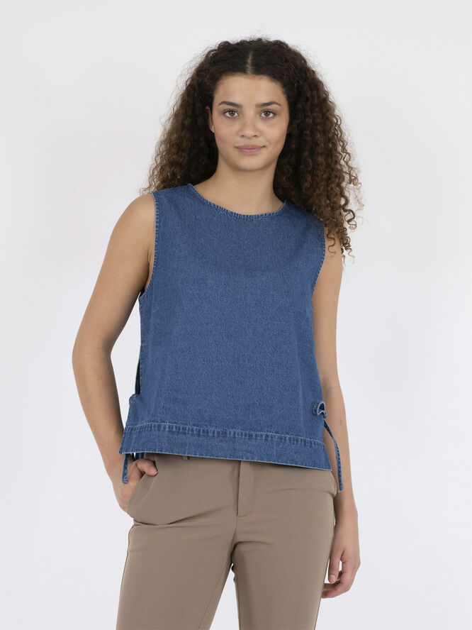 Neo Noir Svetlana Denim Top Blue