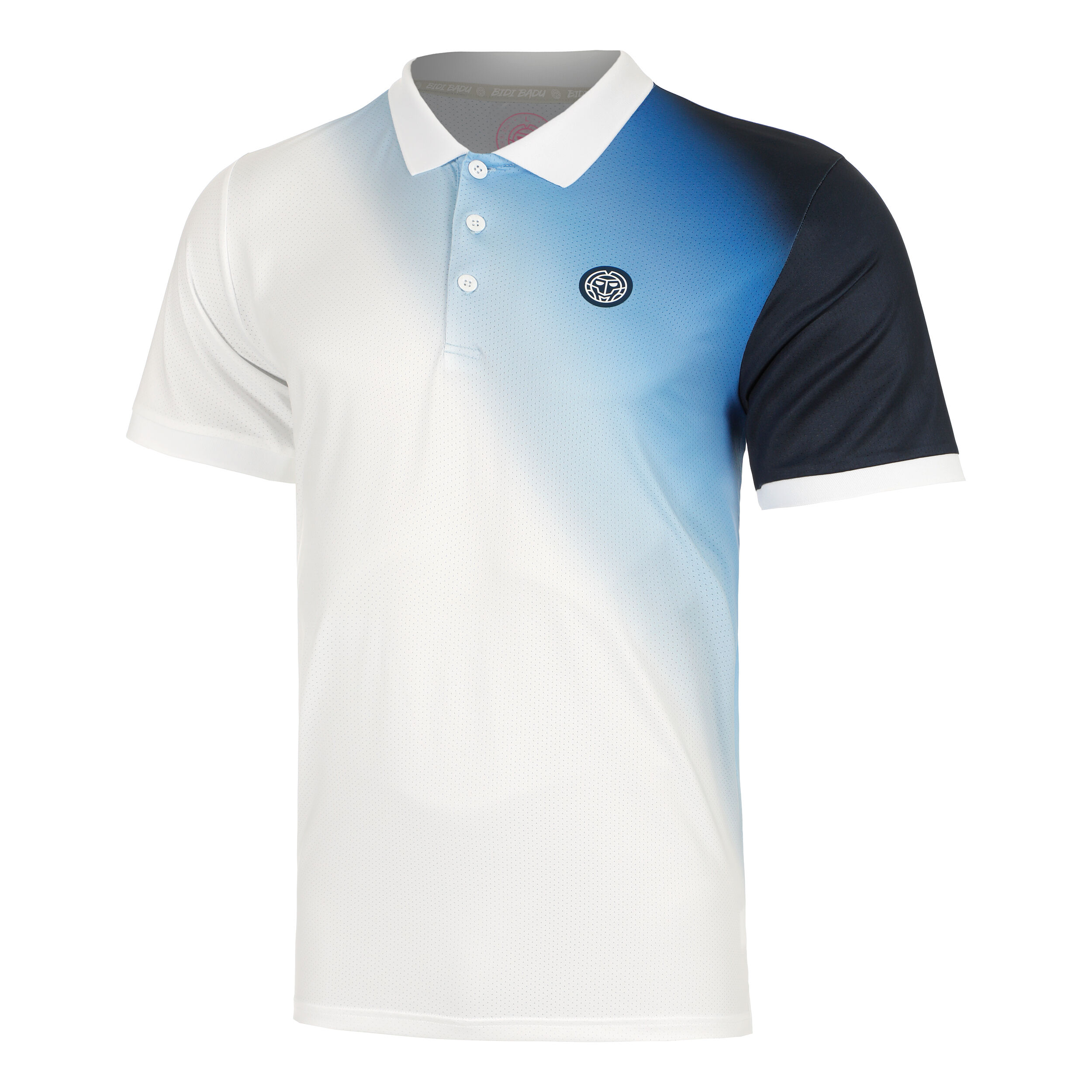 BIDI BADU Watercolour Polo Hommes - Blanc , Bleu