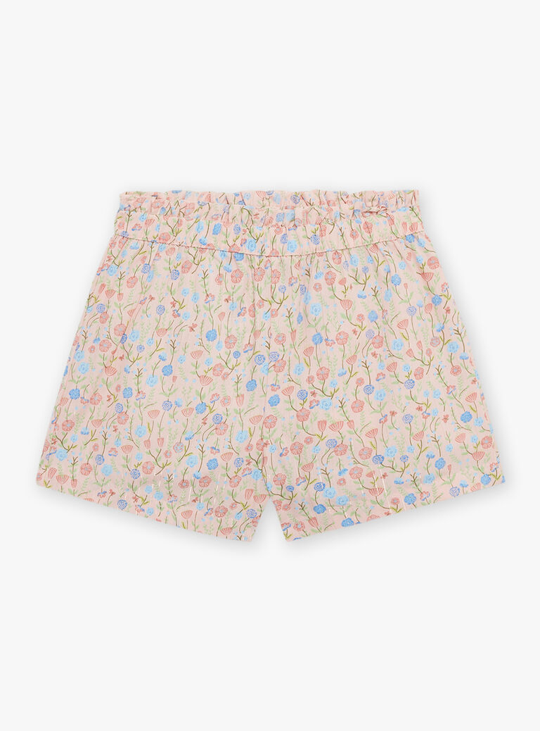 Pyjama rose à motif et imprimé fleurs