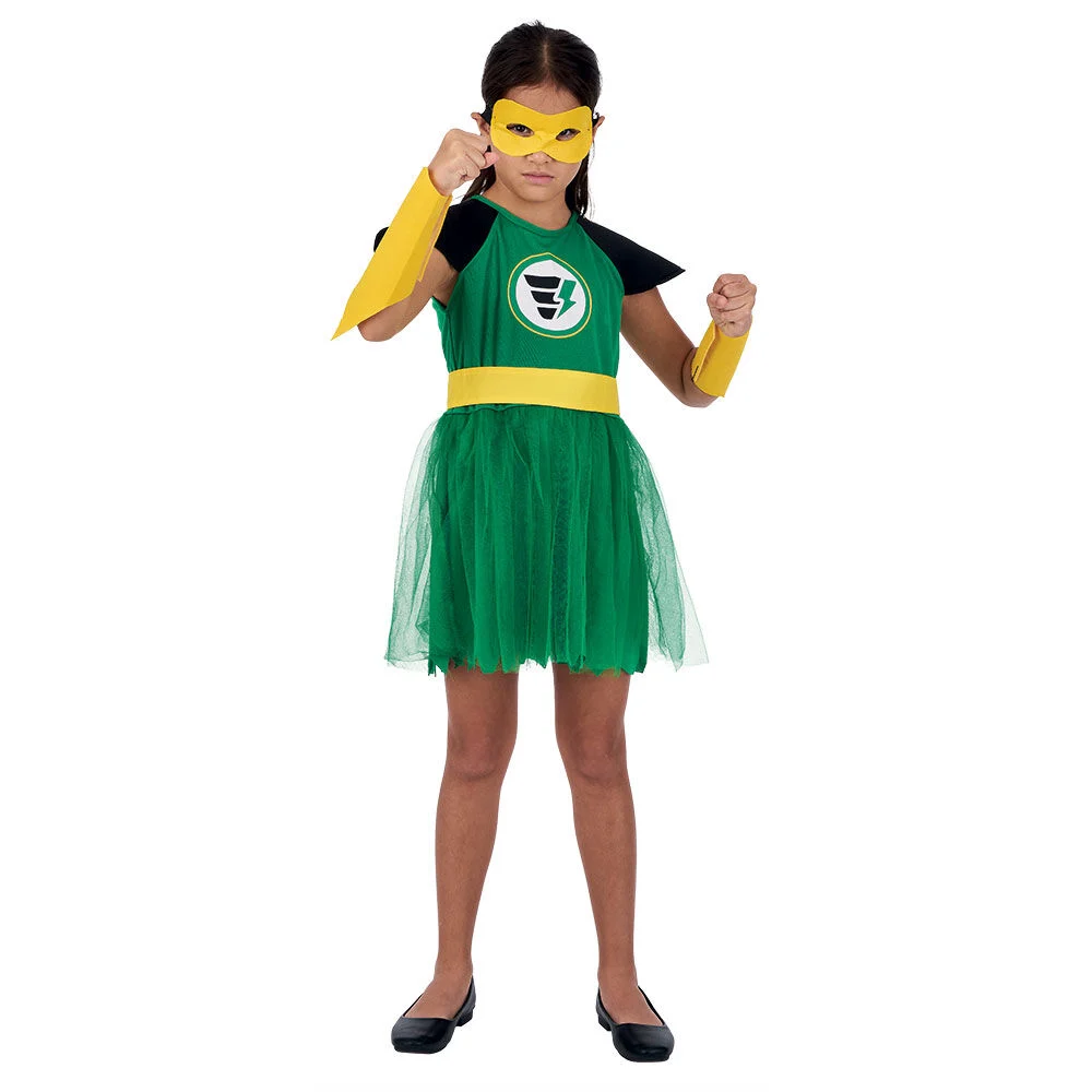 Déguisement fille Super héro méchant bad girl robe 11/14 ans