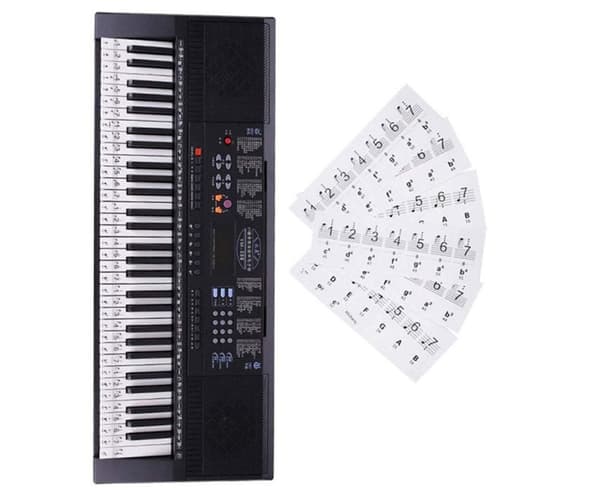 Note-klistremerker for piano-/keyboard-pianotaster