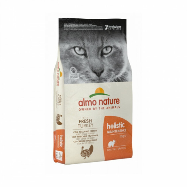 Croquettes Almo Nature Holistic pour chat adulte à la dinde et au riz